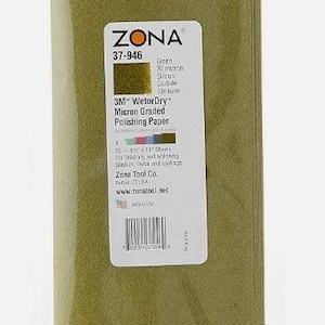 Zona 37-946 3 M Carta lucidante a umido/asciutto, 8-1/2 pollici x 11 pollici, 30 micron, confezione da 10