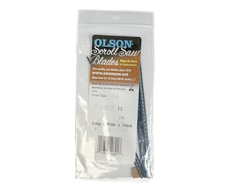 Olson PGT® Precision Ground Scroll Saw Blades 5″ Long PG459DZ - 9RG .048 x .018in., TPI 8/6rev, Double Tooth, Pack of 12