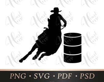 Barrel racer svg, barrel racing svg, barrel racer silhouette, rodeo svg, cowboy svg, equestrian svg