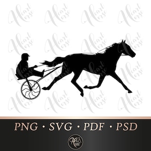 Harness Racing Silhouette, Harness Racing Svg, Pferd metallspacer Svg, Svg, Trab Renn Svg Tempo