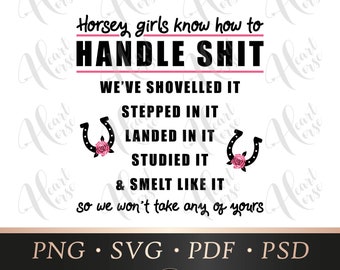 Funny Horsey Girl SVG, Equestrian Horse Quote, Horse Tee Design (Digital File)