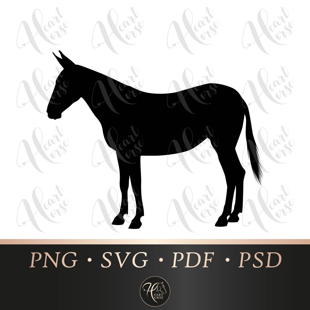 Mule Silhouette Svg, Mule Graphic, Mule Illustration, Mule Svg Cut File
