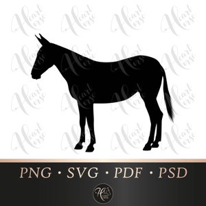 Mule silhouette svg, mule graphique, mule illustration, mule svg cut file