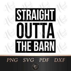 Straight Outta the Barn, horse humor, funny horse designs, equestrian t shirt graphics, barn humour