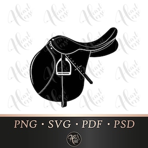 Englisch Sattel Svg, Allzweck-Sattel-Silhouette Svg, Reiten Svg, Pferd Tack Svg, Reiten Svg