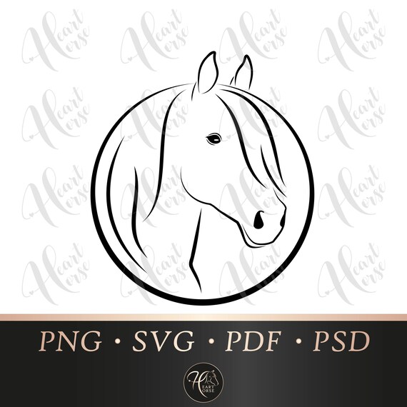 Horse Head Svg Equestrian Symbol Svg Horse Cut File Horse Etsy
