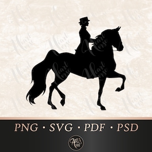 Svg de silhouette de siège de selle, svg de silhouette de cheval de selle, montrant le svg, fichier svg équestre, svg de cheval