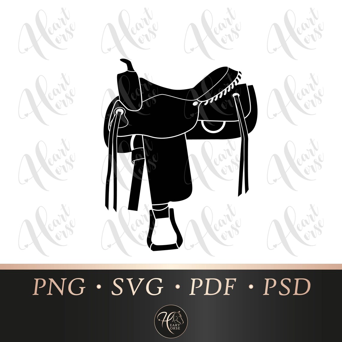 Western Saddle Svg, Saddle Silhouette Svg, Horse Riding Svg, Horse Tack Svg, Equestrian Svg Etsy