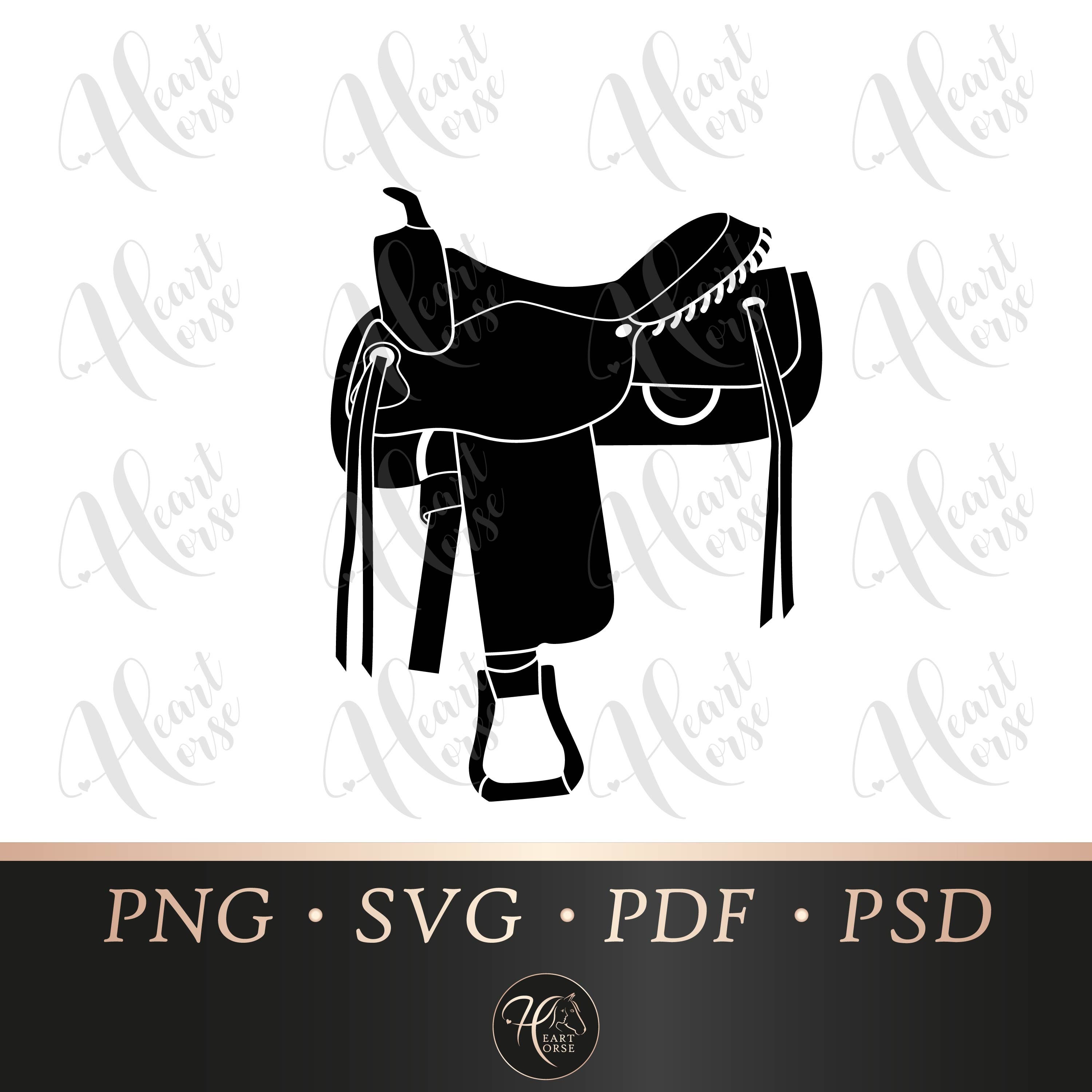 equestrian svg horse riding svg general purpose saddle silhouette svg English saddle svg horse