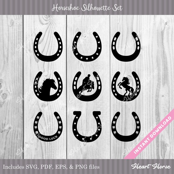 Download Horseshoe Svg Horseshoe Silhouette Svg Wedding Svg Good Etsy