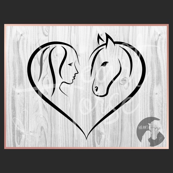 Download Horse and girl heart svg heart horse svg equestrian logo ...