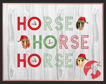 Ho ho ho svg, xmas horse svg, christmas horse svg