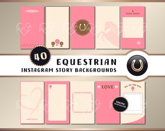 Equestrian Instagram Story backgrounds, horse insta background, equine, branding, social media