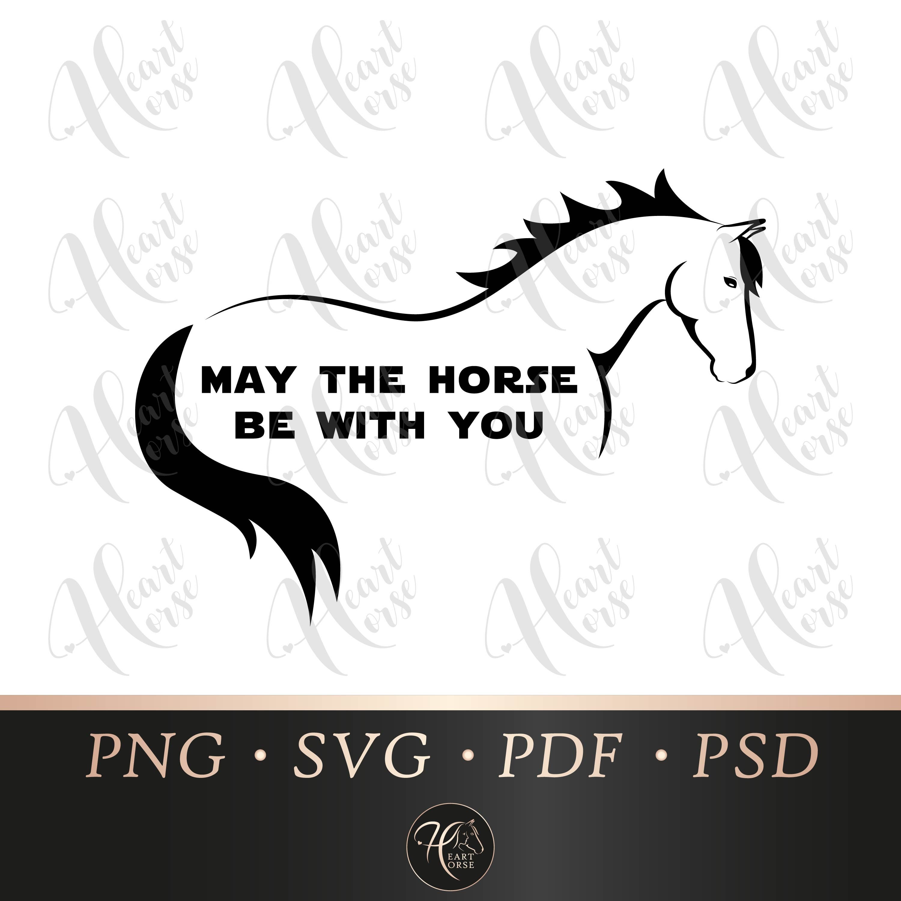 Moge het Paard bij je zijn paardenhumor svg grappig paard | Etsy Nederland