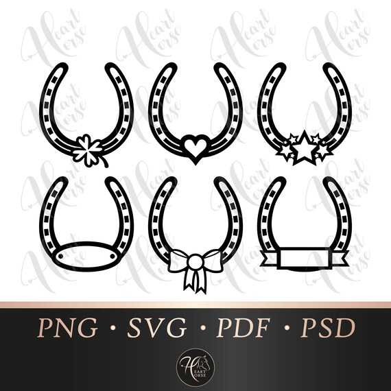 Download Decorative Horseshoe Set Svg Digital Horseshoe Clipart Etsy