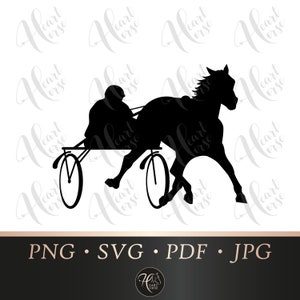 Sagoma di corse al trotto, corse al trotto svg, cavallo pacer svg, svg, trotto corse svg di stimolazione