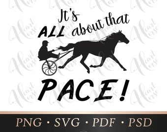 Het draait allemaal om dat tempo svg, harnas racen silhouet, harnas racen svg, paard pacer svg, draf racen svg