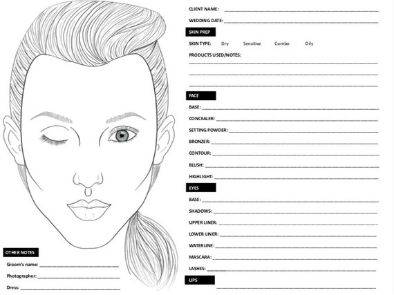 Bridal Face Chart