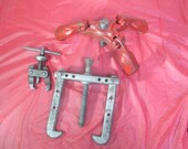 Vintage Gear Pullers. Indestro, AD, and One Unmarked. Adjustable Gear Puller, Hub Puller, Gear Pull, Hub Pull