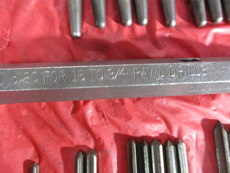 33 Rawl Drills Twists Bit Holders and Chisels. Bit Holders Etsy