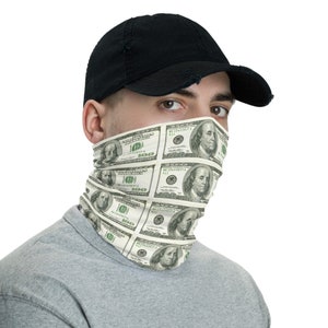 100 Dollar Cash Money - QE Printing Neck gaiter
