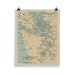 Vintage Puget Sound Lighthouse Map 1898 Washington State Inlet Atlas ...
