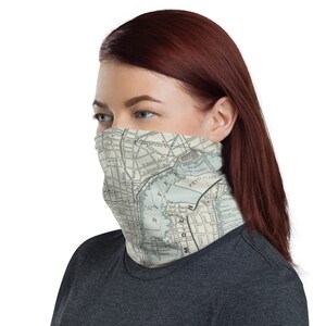 Philadelphia Map Face Mask - Philly City & Street Atlas Neck gaiter