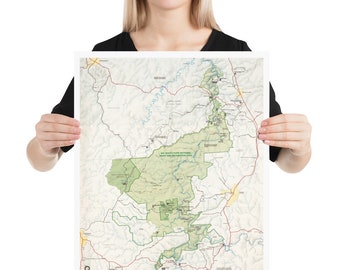 Big South Fork National River and Recreation Area (1994) TN & KY Natural Park Atlas Poster
