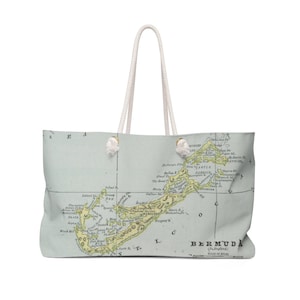 Old Bermuda Map (1901) Vintage Bermudian Atlas Weekender Tote Bag