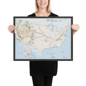 US National Trails System Karte (2004) Vereinigte Staaten Malerische Wanderwege Atlas Poster