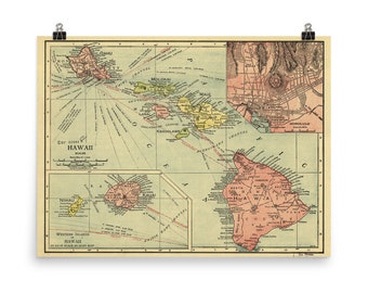 レイ・ランターマンによる1962年頃のモロカイ島とラナイ島のビンテージ