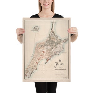 Poster Many Sizes; Map Of Macau China 1889