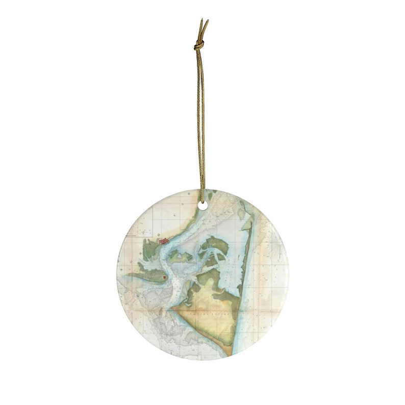 Old Cape Fear NC Map 1857 Coastal North Carolina Vintage Atlas and