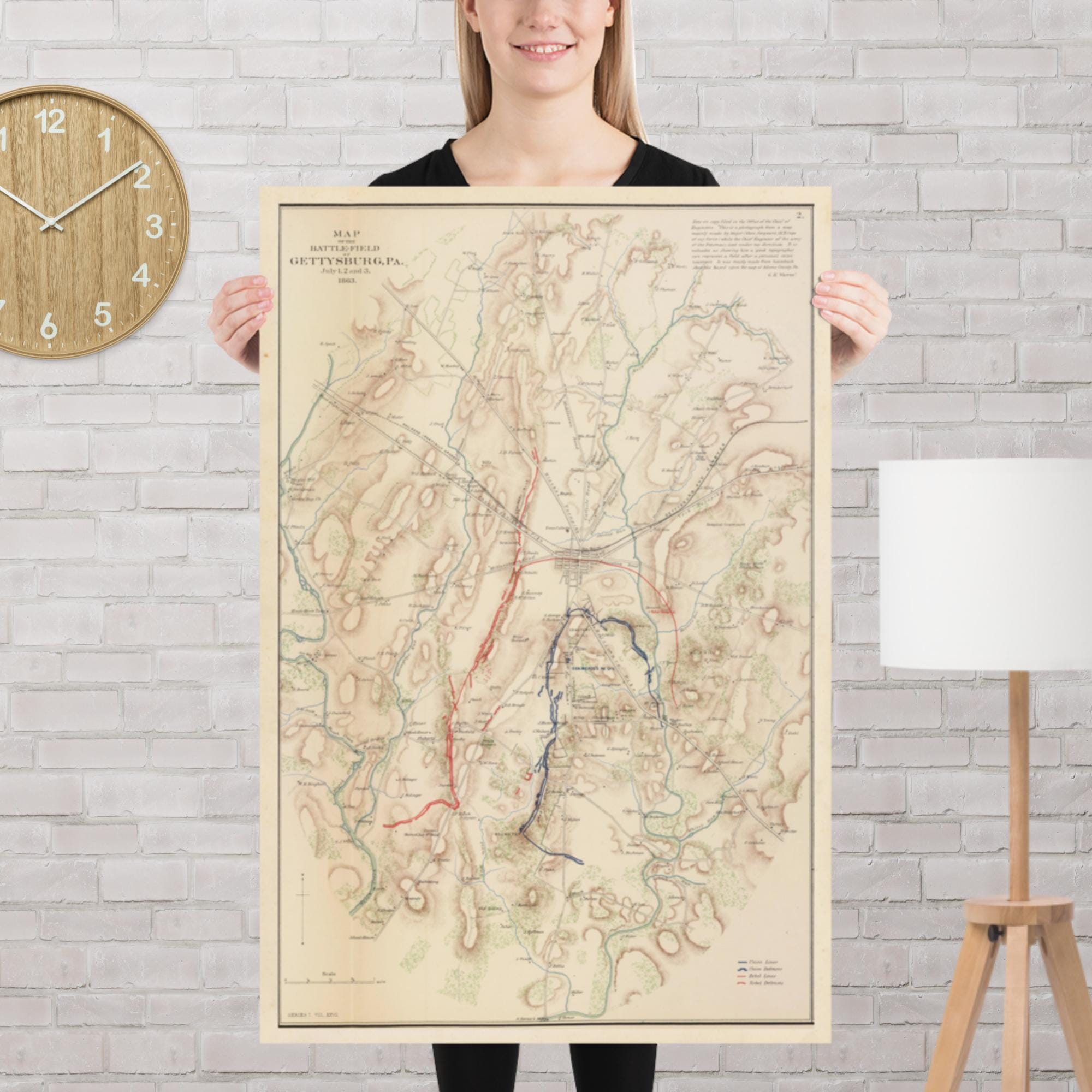 古いアメリカ南北戦争の地図 - Etsy 日本
