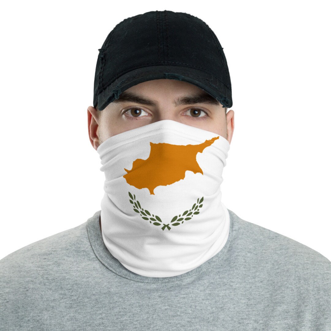 Cyprus Flag Face Mask Cypriot Ancestry & Pride Neck Gaiter Etsy