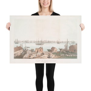 Old Newburyport MA Map (1846) Vintage MA North Shore City Atlas Poster