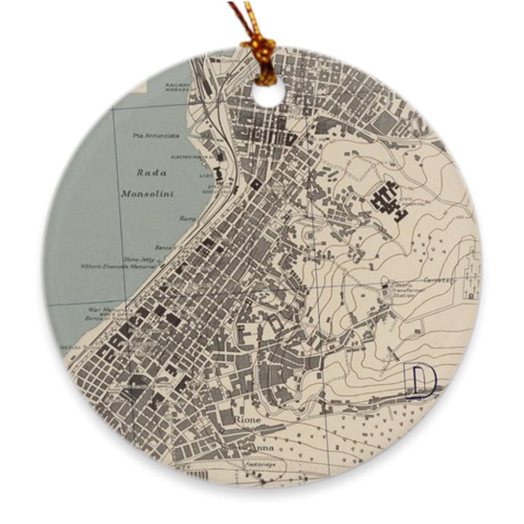 Old Reggio Calabria Italy Map (1943) Vintage Italian City Atlas Ornaments -  Etsy