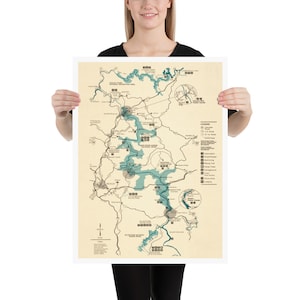 New River Gorge National Park and Preserve Map (2004) West Virginia Natural Reserve Atlas Poster