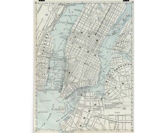 ロウアーマンハッタン地図 ヴィンテージ 1960年代 アートイラスト