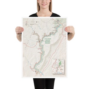 Little River Canyon National Preserve Karte (2010) Alabama Natural Reserve & Park Atlas Poster