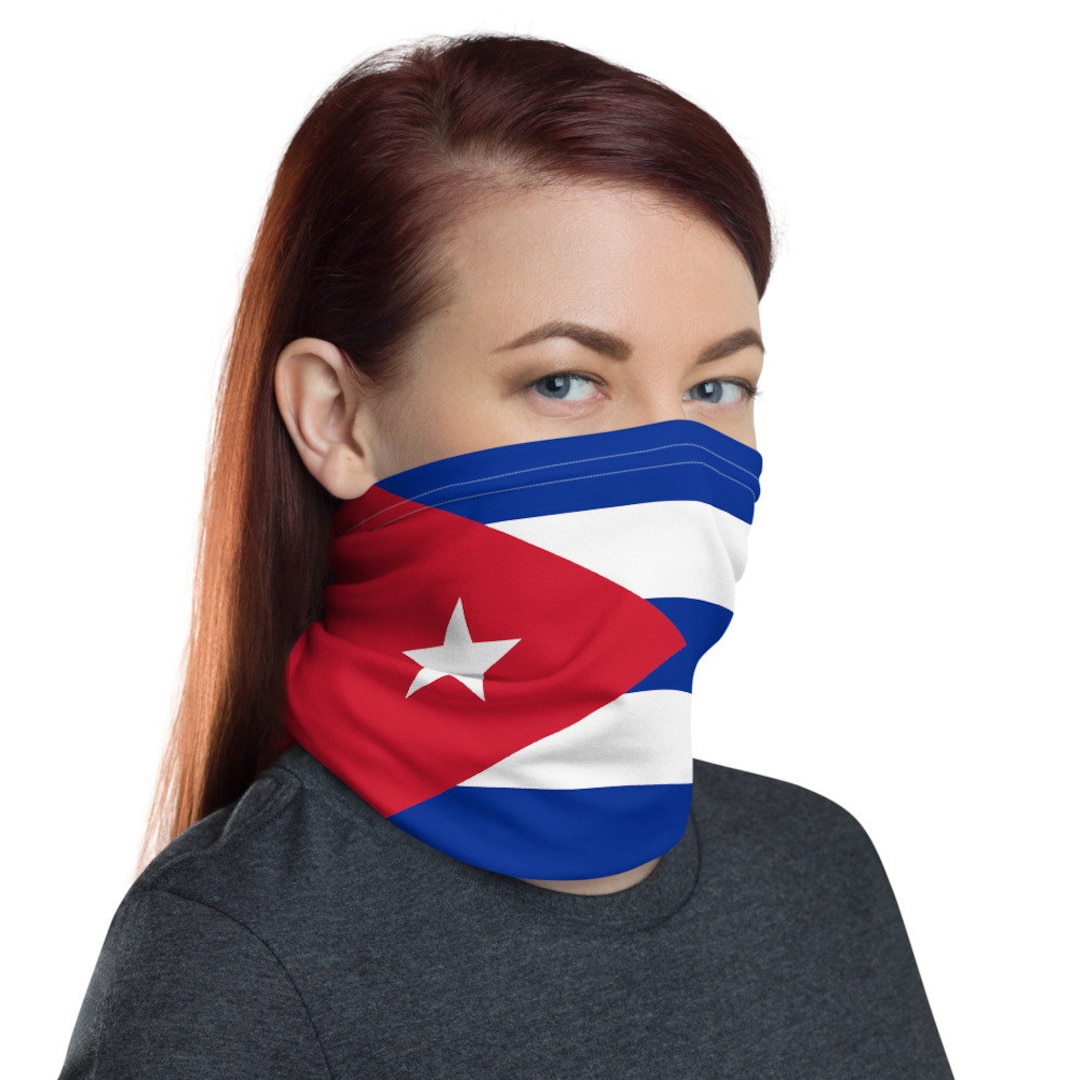 Cuba Flag Face Mask Spanish West Indies Ancestry & Pride Neck Gaiter Etsy