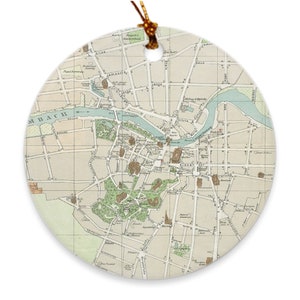 Old Tartu Estonia Map (1910) Vintage Dorpat City & Street Atlas  Ornaments