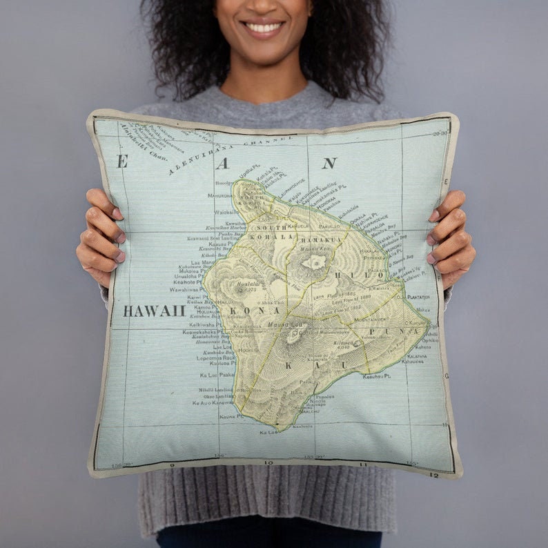 Custom Map Pillow Personalized Home Decor Couch Throw Pillow image 1