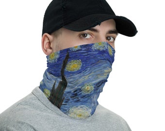 Starry Night Face Mask - Van Gogh Painting Neck gaiter