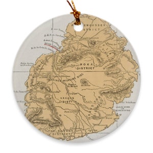 Antiguo mapa de la isla de Mauricio (1862) Ornamentos vintage del Atlas de la Isla del Océano Índico