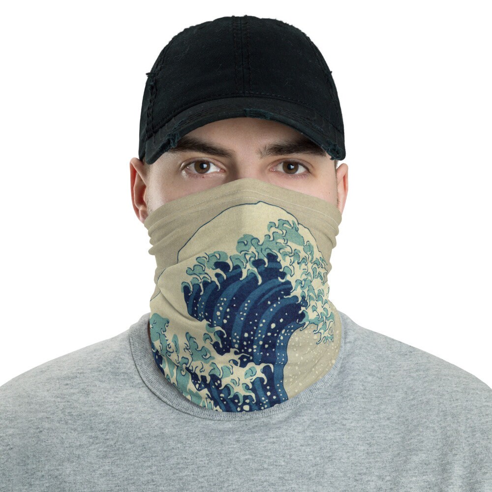 The Great Wave off Kanagawa Face Mask - Katsushika Hokusai Painting Neck gaiter