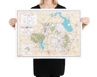 Sam Houston National Forest Karte (2011) Texas Woodland Reserve Atlas Poster