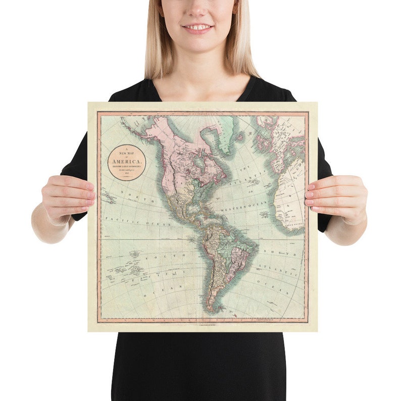 Old Americas Map 1806 Vintage North - Il 794xN.2235307579 7mo3