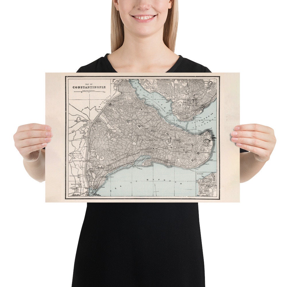 お値下げ 額装品 西洋古地図 ティンダール 「ブリュッセル市街図」大型