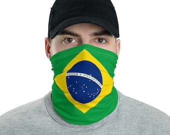 Maschera Faccia Bandiera Brasile - Orgoglio Brasil e Gaiter del collo del Patrimonio